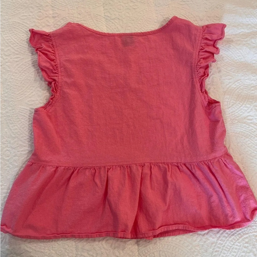 Pink Ruffle Sleeve Top - Picture 3 of 4
